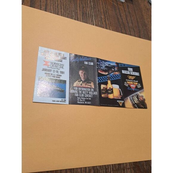 1990 Rusty Wallace MGD NASCAR Schedule Foldout Miller Beer Promo Racing Cruise - Picture 4 of 6